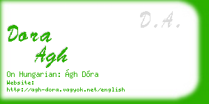 dora agh business card